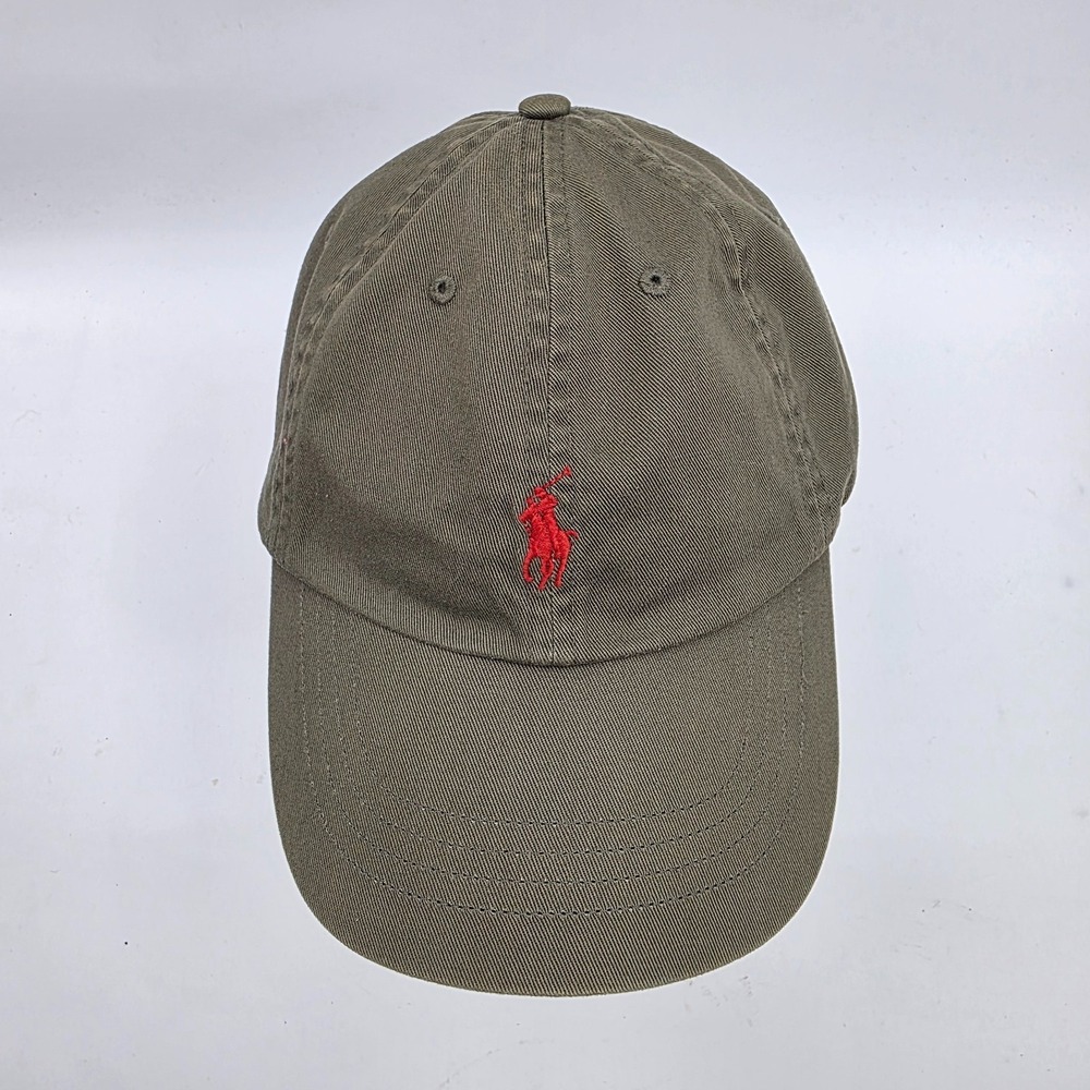 Polo Ralph Lauren Hat Cap Green Strap Back Adjustable Red Pony Baseball Men - Picture 3 of 10
